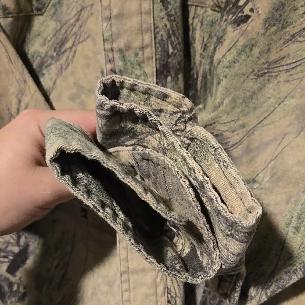 Vintage Cabela's Outdoor Realtree Camo Hunting Button Up Shirt Size L Regular